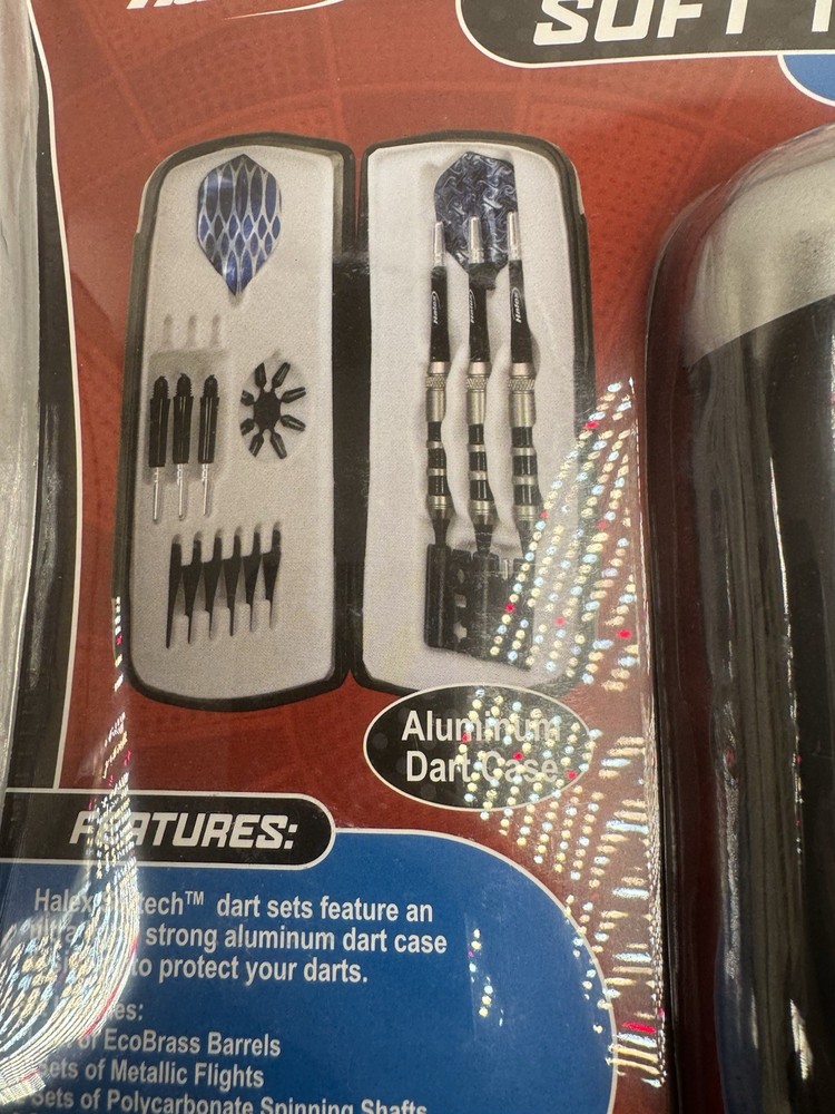 Halex Softech 3.0 Soft Tip Darts Ecobrass with Case New