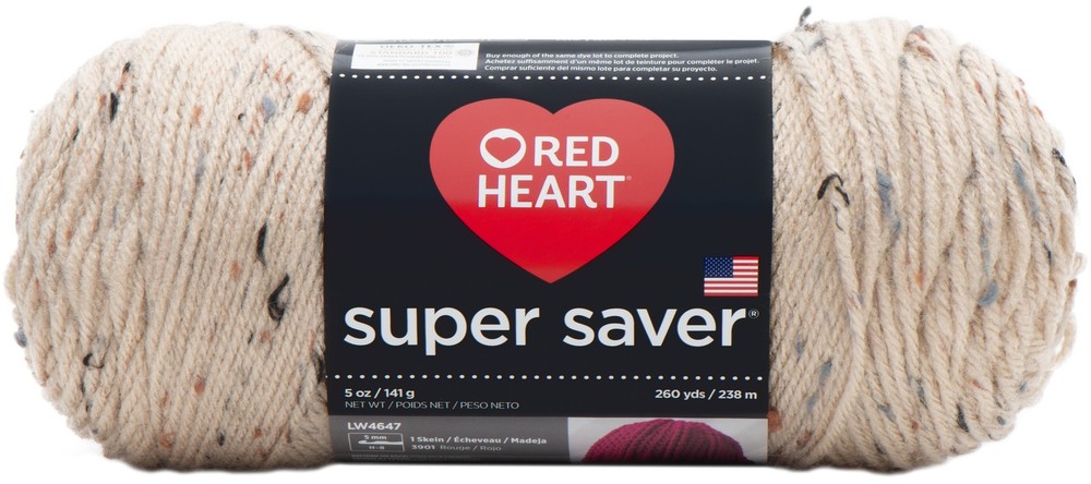 Red Heart Super Saver Yarn Buff Fleck
