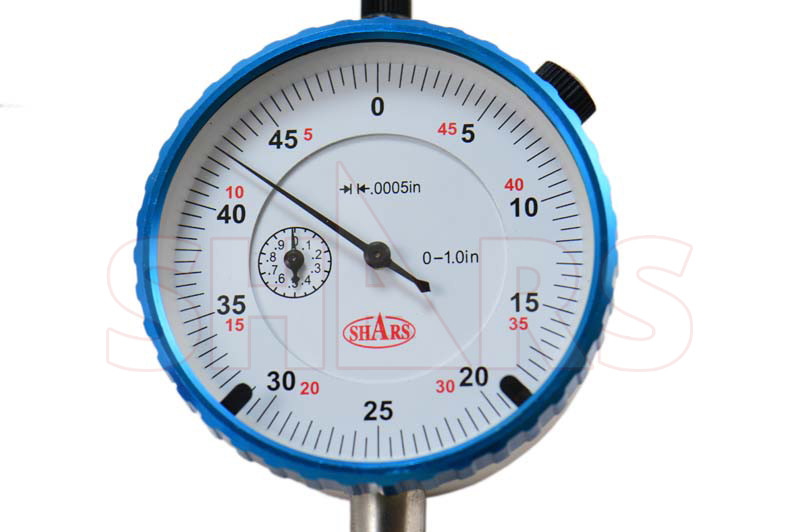 SHARS 1" HIGH PRECISION DIAL INDICATOR .0005 AGD 2 GRADUATION LUG BACK NEW !]