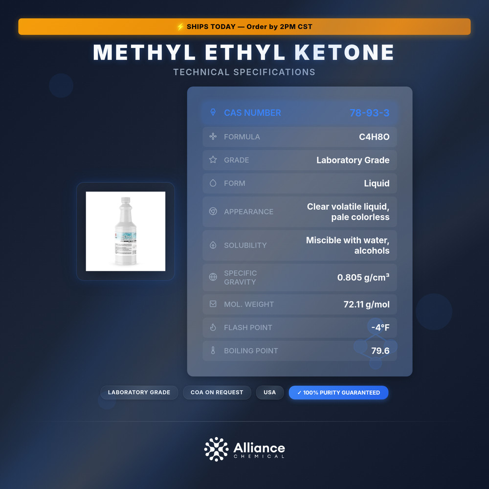 Methyl Ethyl Ketone (MEK) - 1 Quart