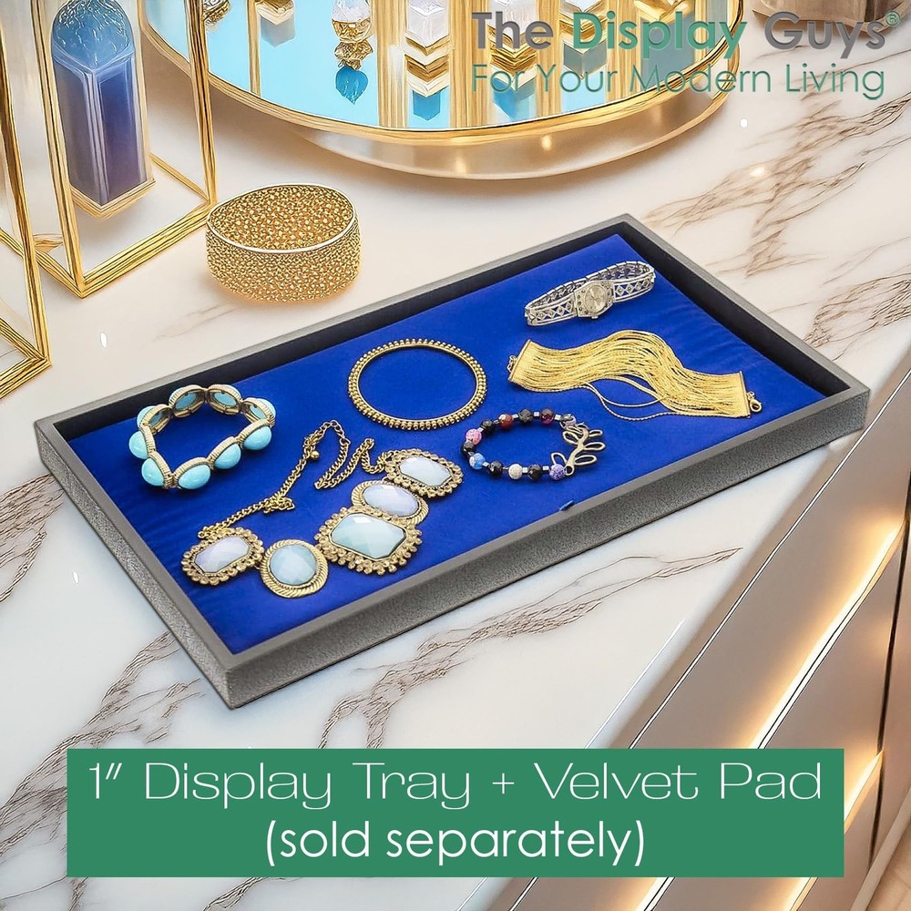 1.5" Stackable Plastic Jewelry Tray - Fit Full Size Inserts - Organizing Ring...