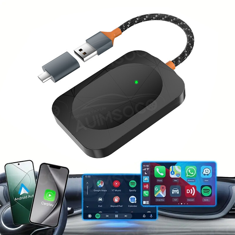 Wireless CarPlay Adapter Dongle USB For Apple iOS Car Auto Navigation Player