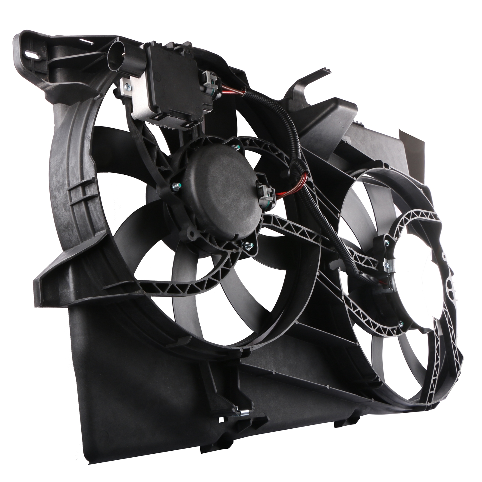 Dual Condenser Radiator Cooling Fan Assembly For Ford Edge Lincoln MKX 3.5L 3.7L