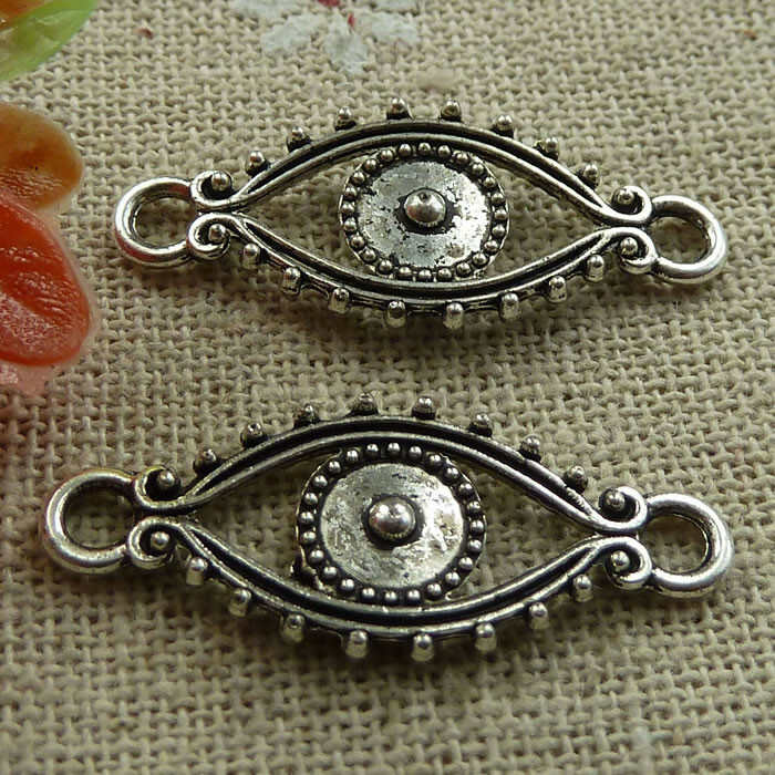 Free Ship 140 pcs tibetan silver eyes connectors 30x13mm L-1416