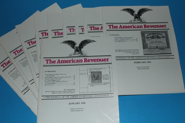 The American Revenuer Journal 1996 FULL Year BlueLakeStamps Outstanding content!