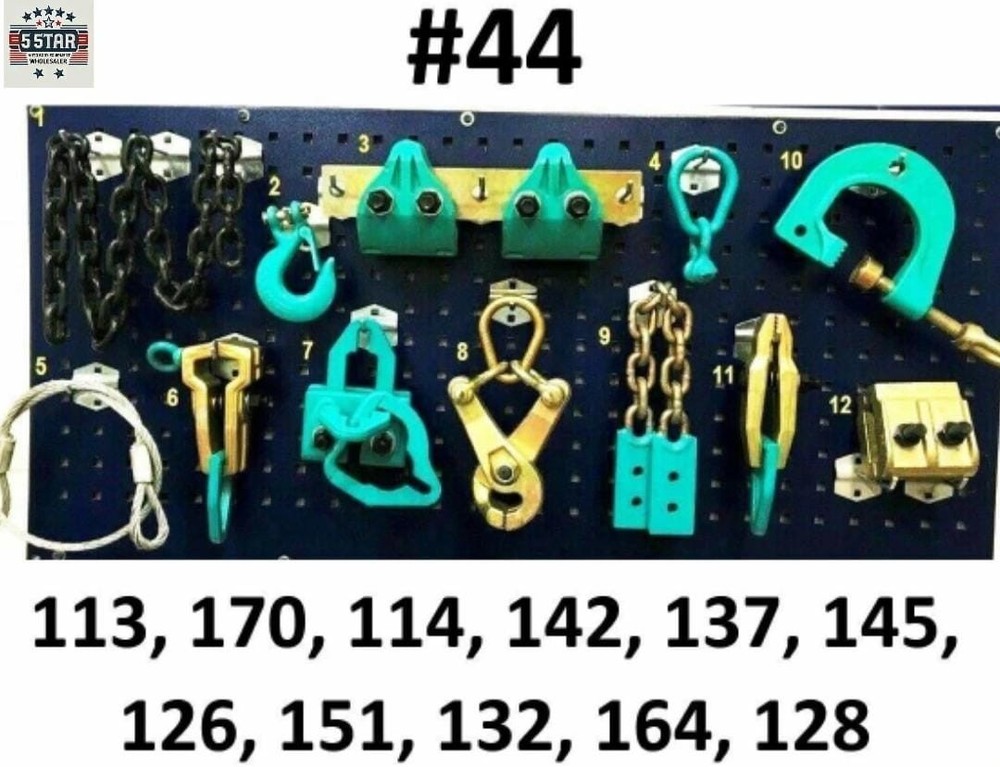 SET#44 - 12 HEAVY DUTY AUTO BODY FRAME MACHINE PULLING TOOLS CLAMPS MEGA PACK