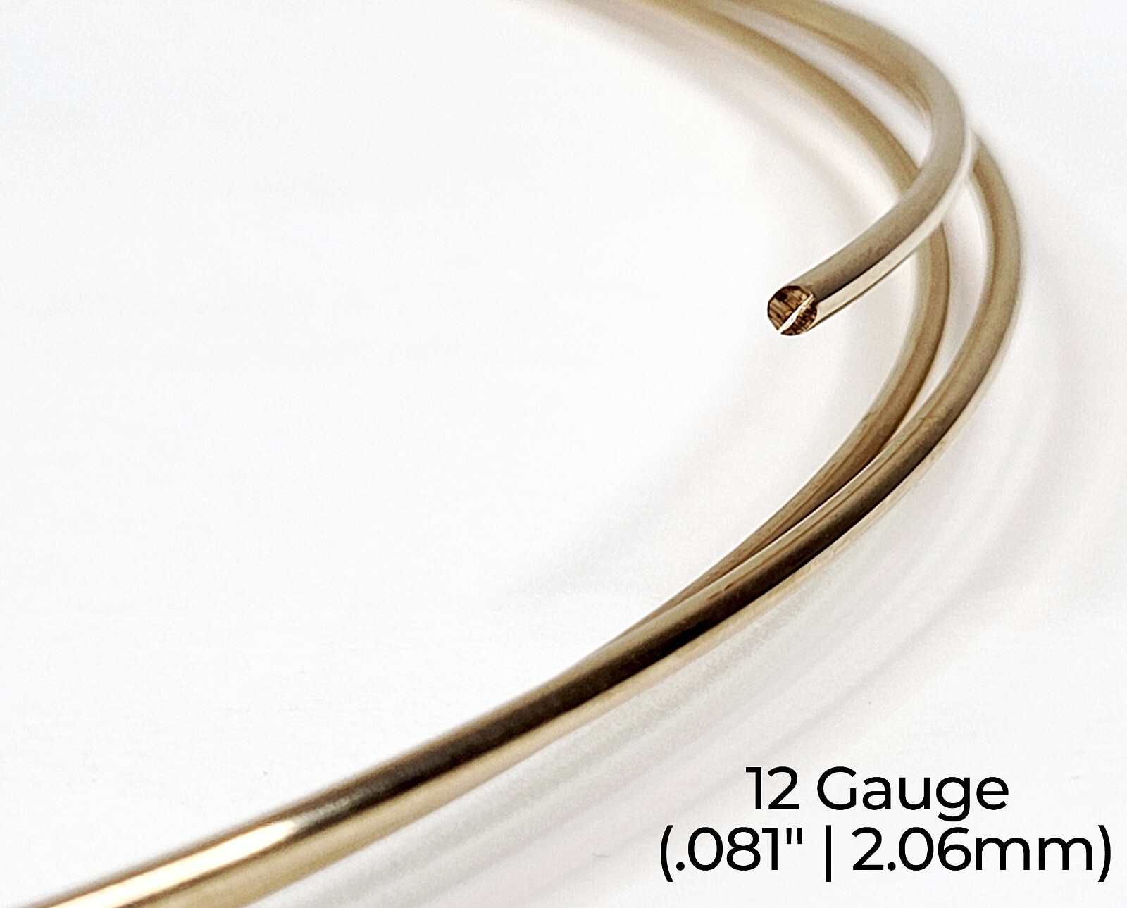 14/20 Yellow Gold-Filled Wire | Round | Half Hard | 10-30 Gauge | 1-10 ft | USA