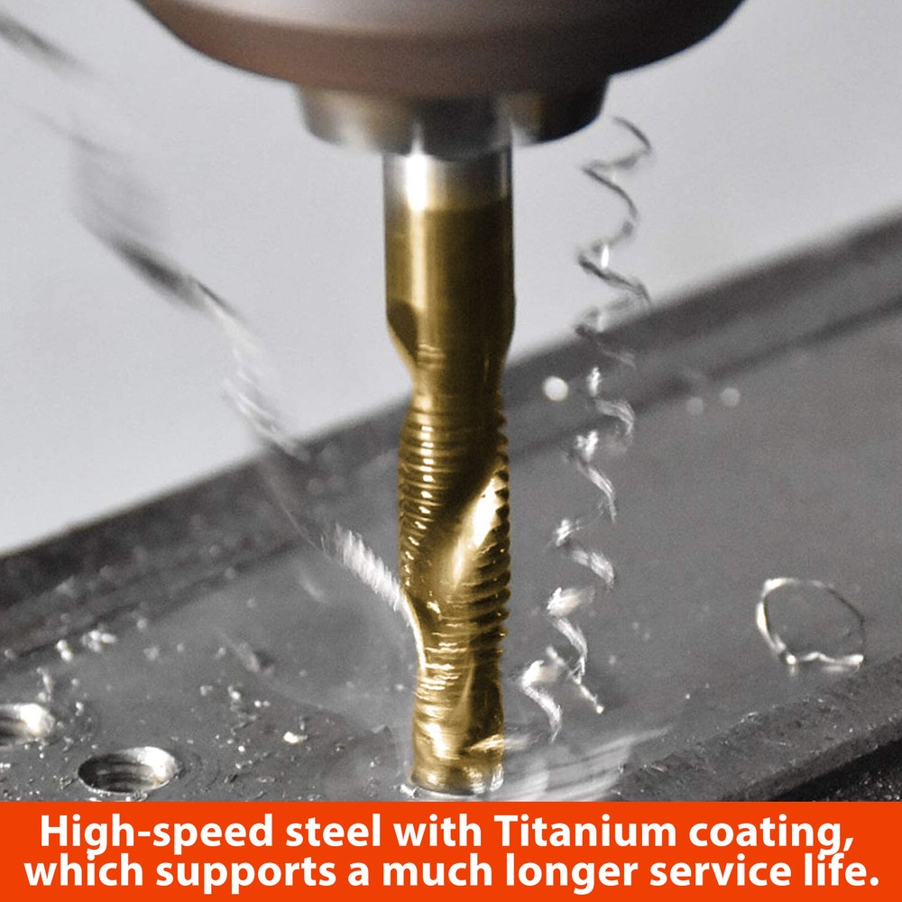 12Pcs 1/4in Hex Shank HSS Screw Thread Countersink Tap Drill Bit Combination Set