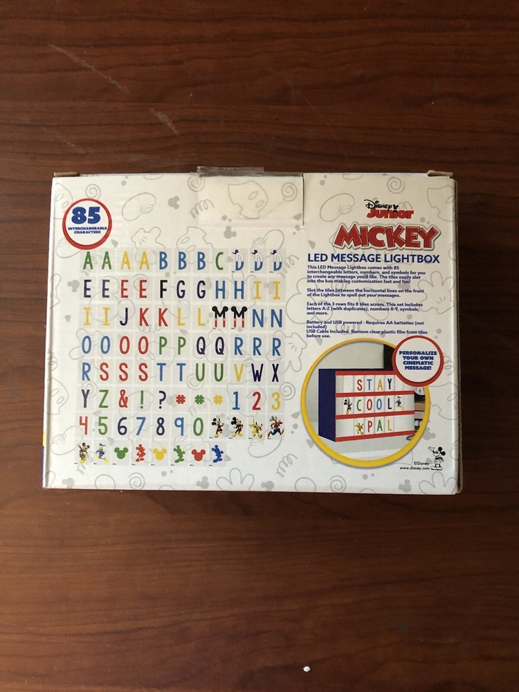 Disney Jr Mickey Led Message Light Box