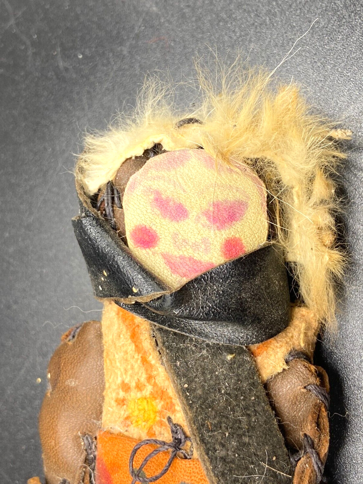 Antique Native American Kachina Doll hand painted w/ animal hair