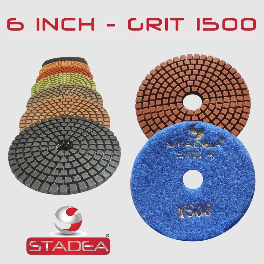 6" PREMIUM DIAMOND POLISHING PADS :Pick Grit & Quantity