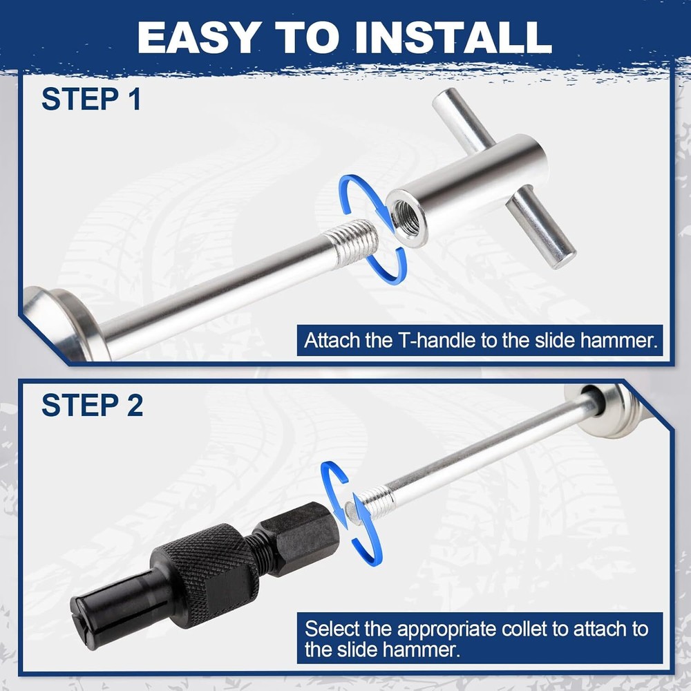 9PCS Blind Hole Collet Bearing Puller Set, Puller Set with Retractable Collet