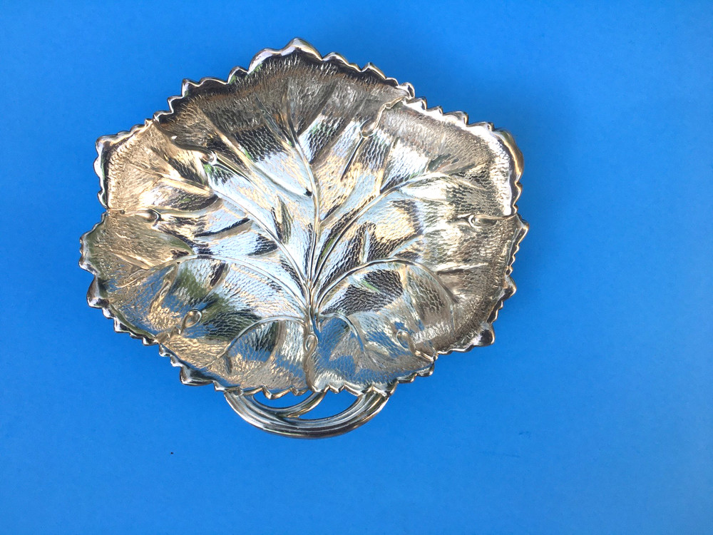 Leaf-Shape Nut Candy Dish By Wilcox International Silver