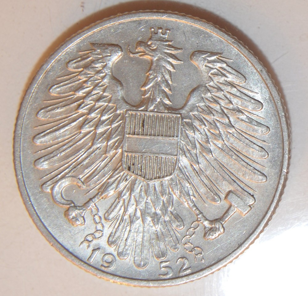 1952 Austria 5 Schilling lot 715