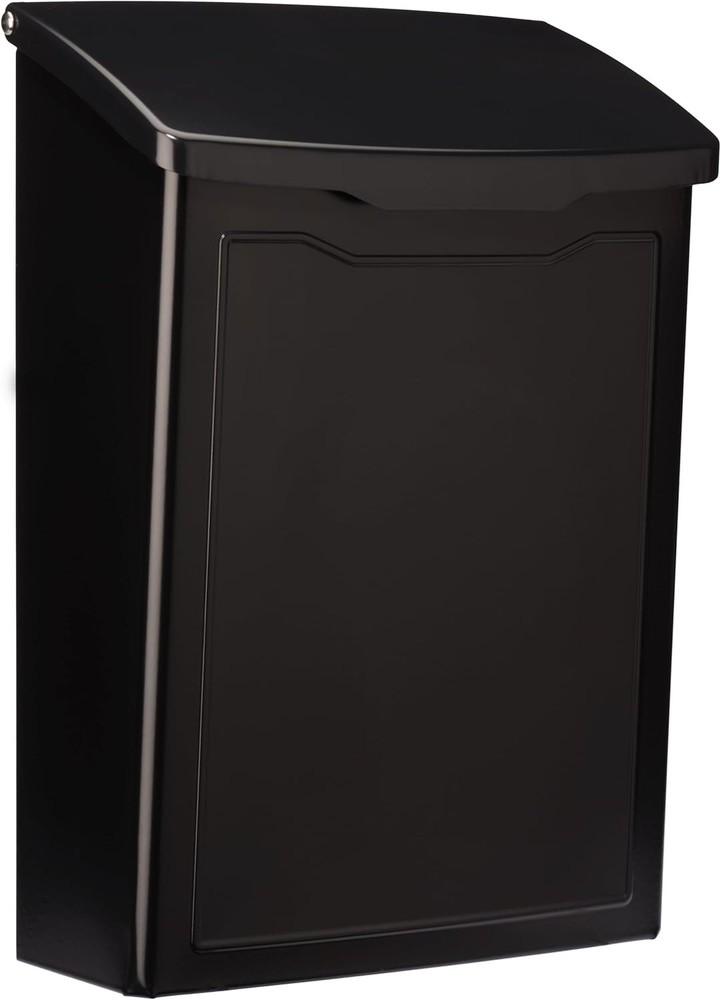 Architectural Mailboxes 2681B Black Marina Wall Mount Mailbox, Small,