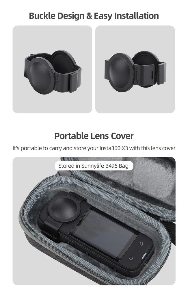 Lens Protector Panoramic Camera Len Cover Scratch Drop Resistant for Insta360 X3