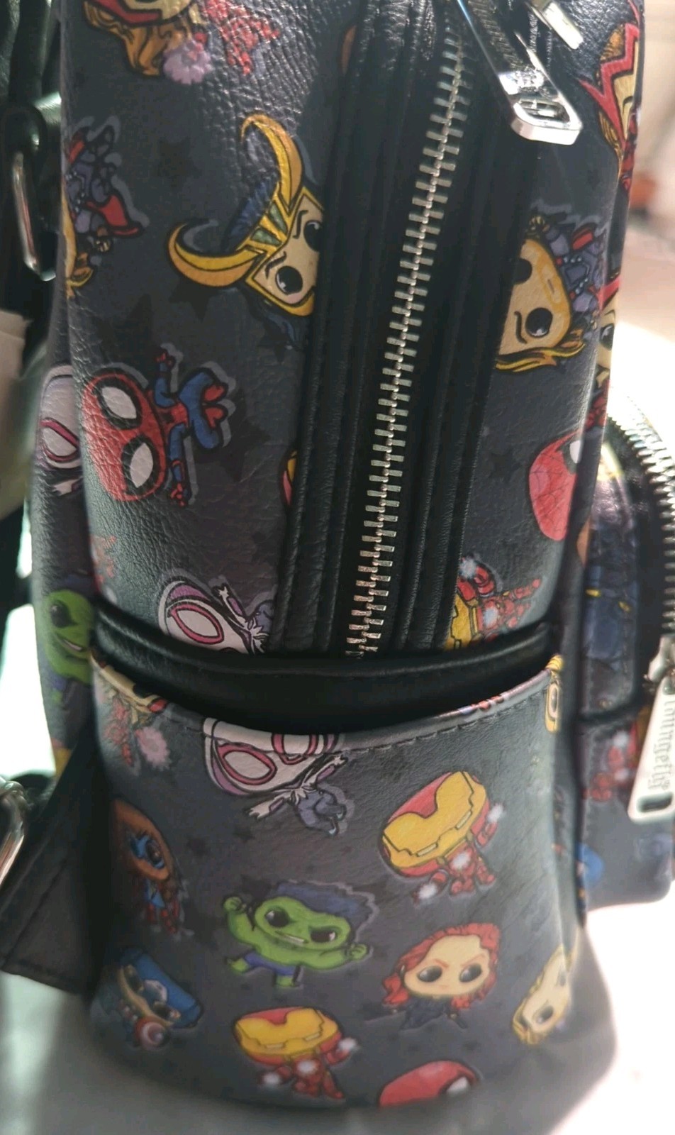 Loungefly Marvel Mini Backpack Avengers Chibi All Over Print NWT Spider-Man Iron