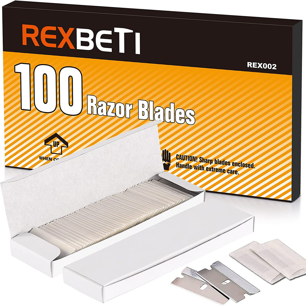 100PCS Single Edge Razor Blades, Industrial Scraper Razor Blades, One