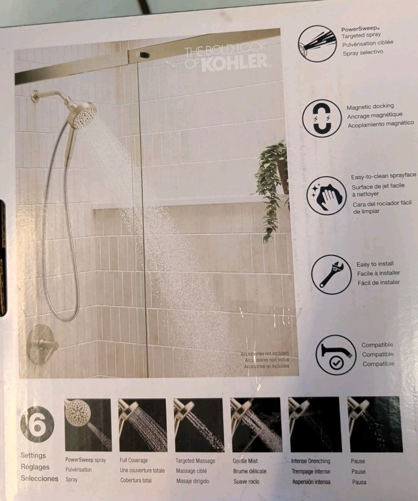 Kohler Assert Multifunction Handshower – Brushed Nickel Finish