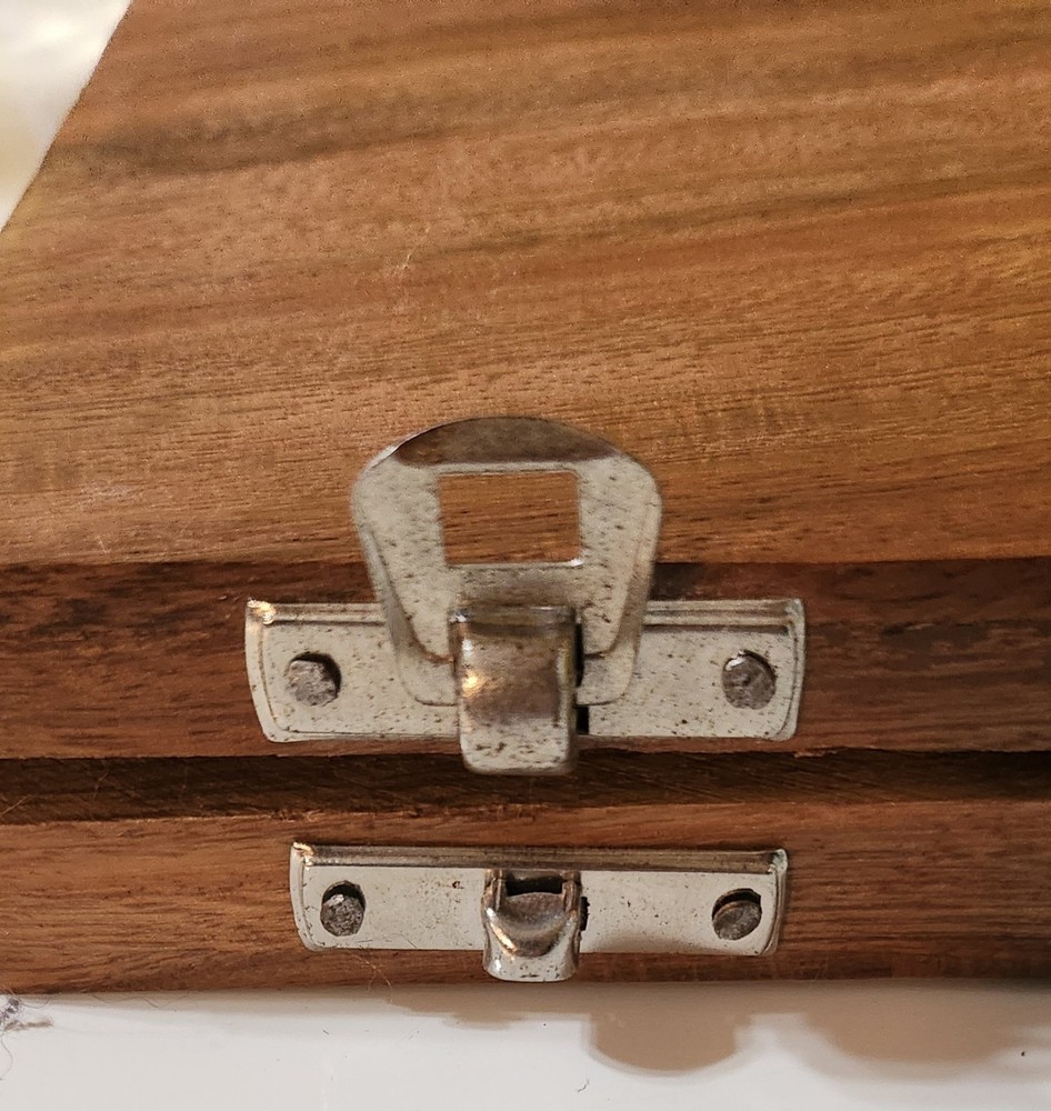 vintage scale in wooden box