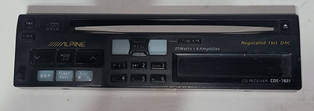 Alpine CDE-78201CD Receiver Face-Plate Detachable Faceplate Only - Untested