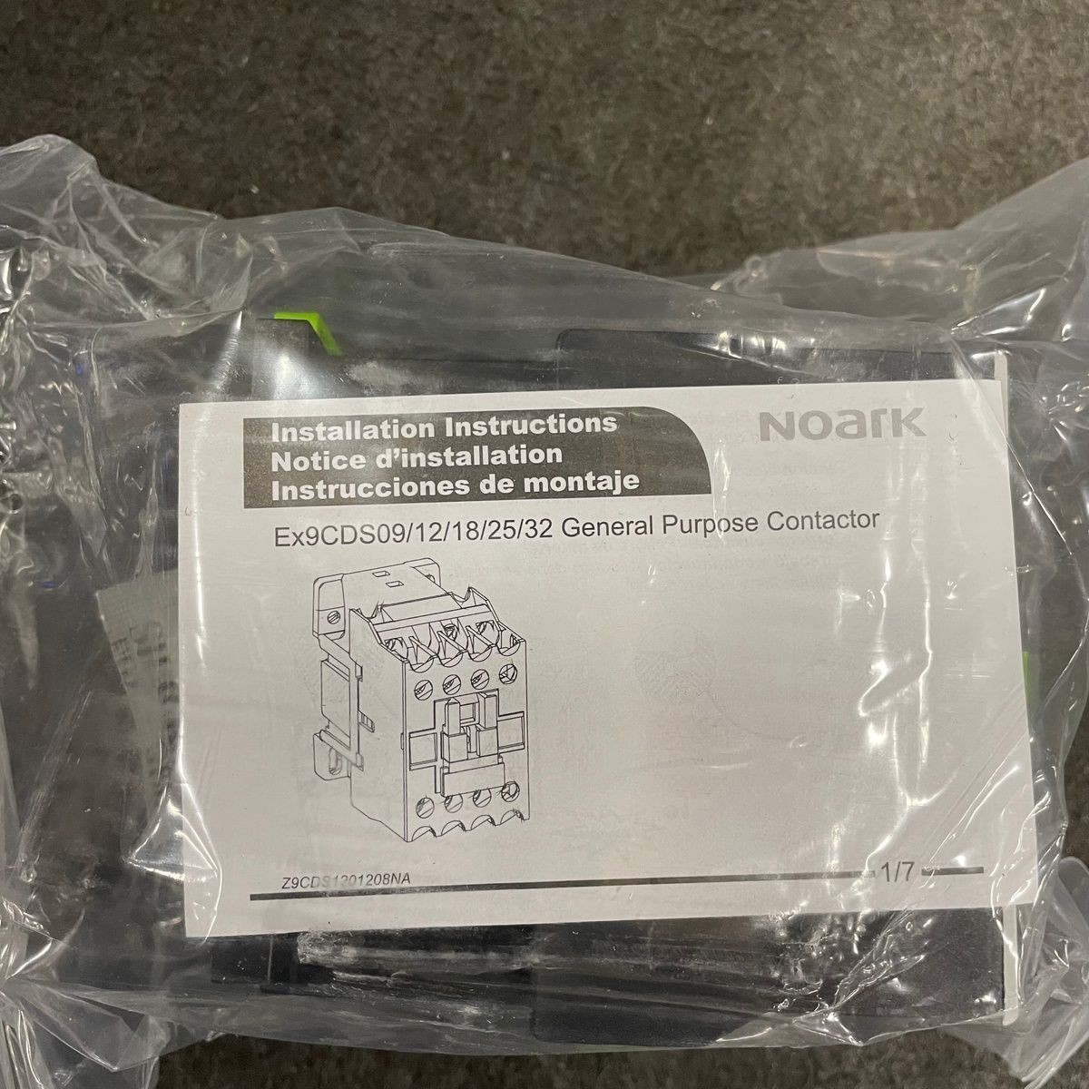 NOARK Ex9CDS25A30G7A Standard IEC Contactor 25A 120V