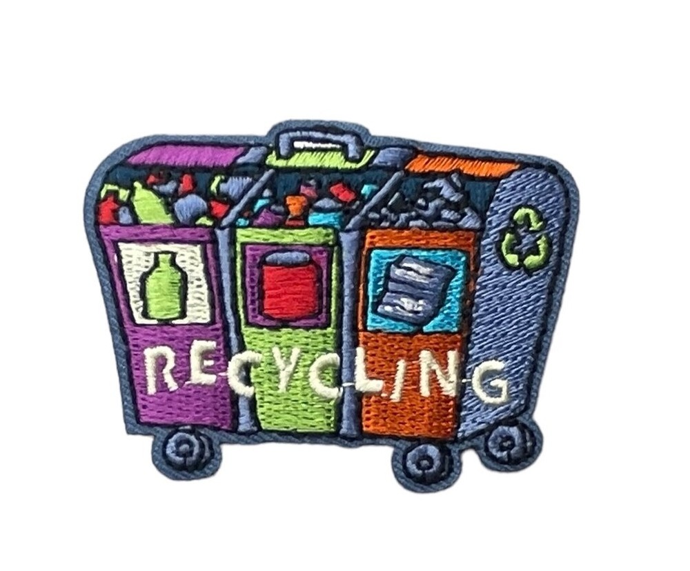 Recycling Dumpster 2.5 inch patch AVA2604 F3D27MM