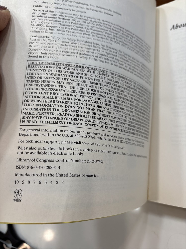 Dungeon Master & Dungeons & Dragons for Dummies 4th Ed, 2009