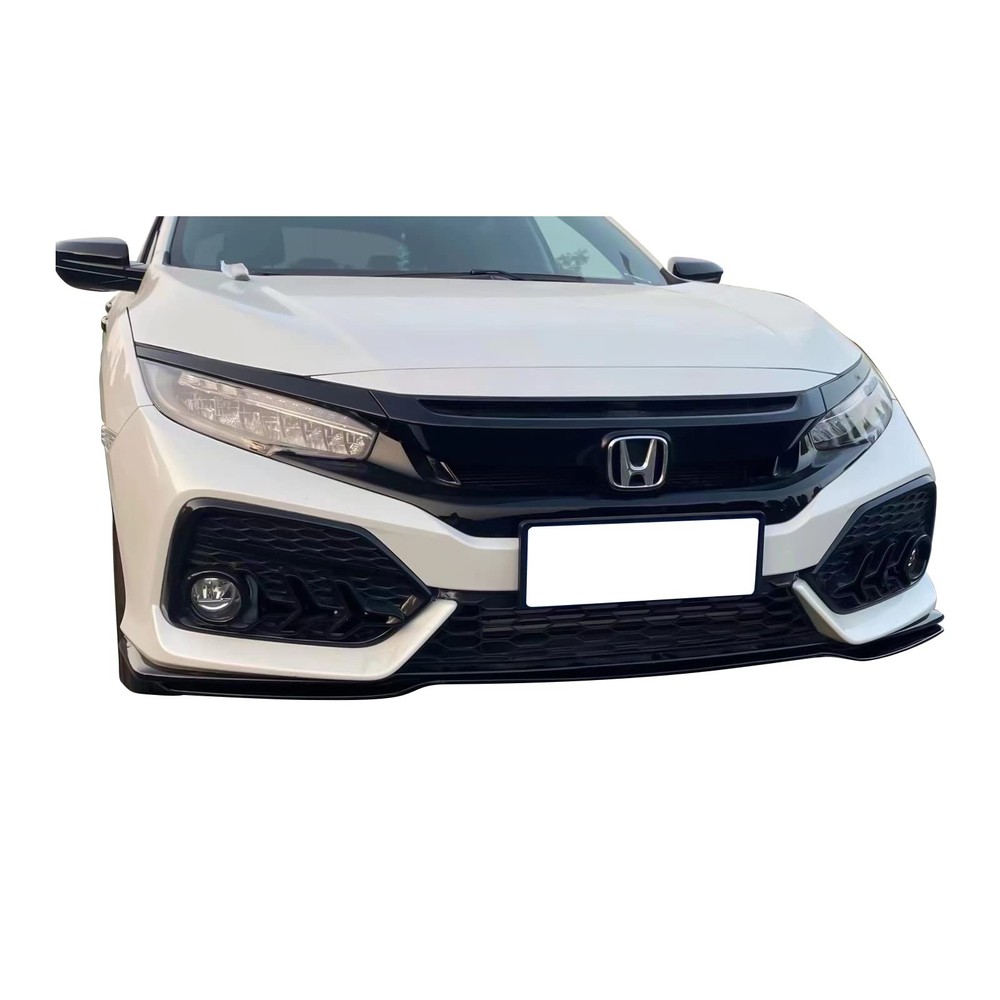 2017-2021 Civic Hatchback Si 前保险杠唇彩黑色 3 件