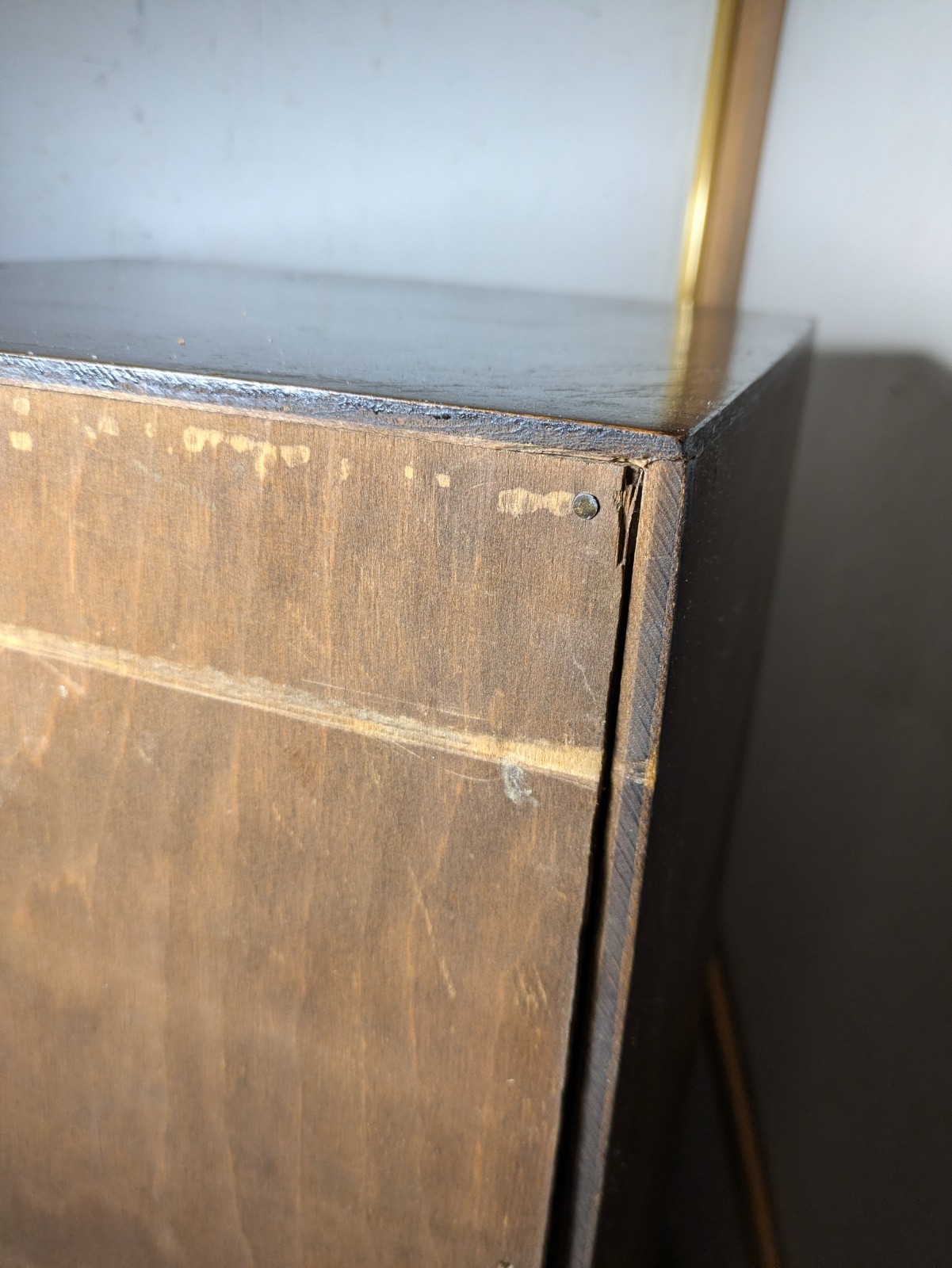 Vintage Art Deco Wood 5-Drawer Narrow Tallboy Dresser Lingerie Chest Cabinet N23