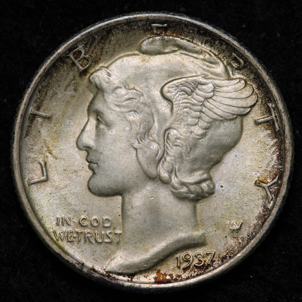 1937 Mercury Silver Dime GEM BU *UNCIRCULATED* MS E320 URCM