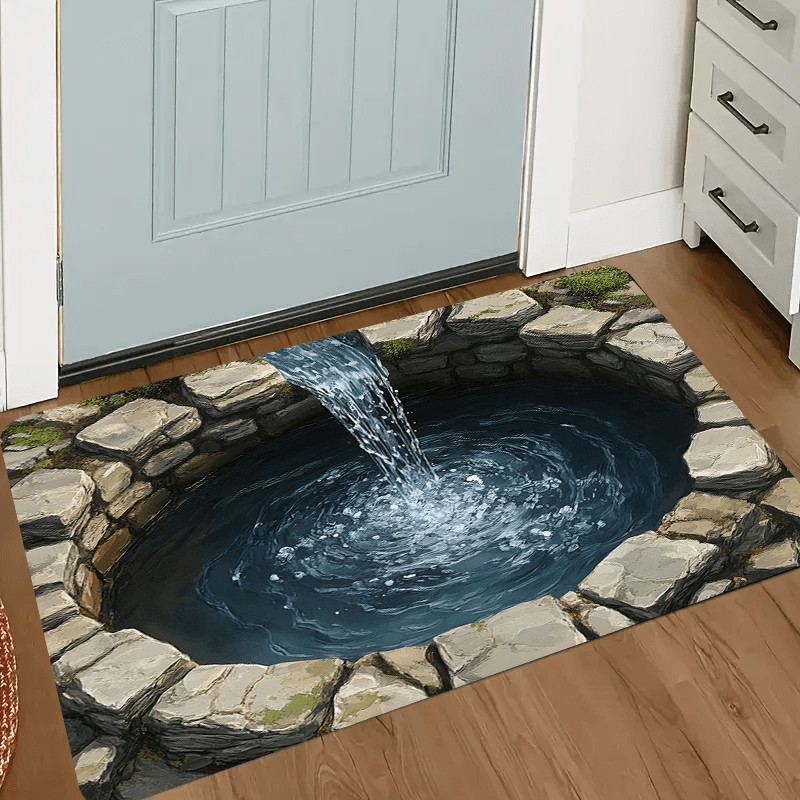 Non-Slip Door Mat Features a 3D Deep Hole Visual Illusion Design Floor Mat √