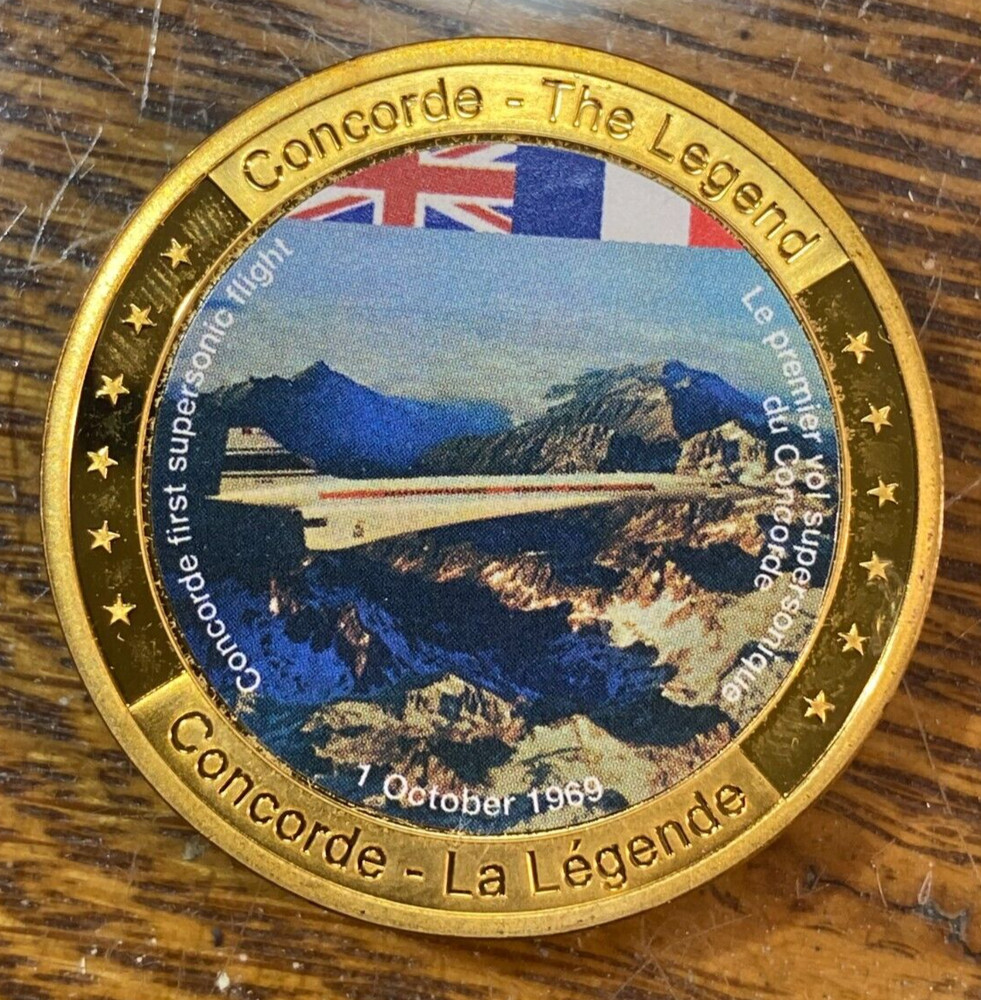1969 Concorde Jet Token So-Called Dollar Gem Uncirculated CHRC