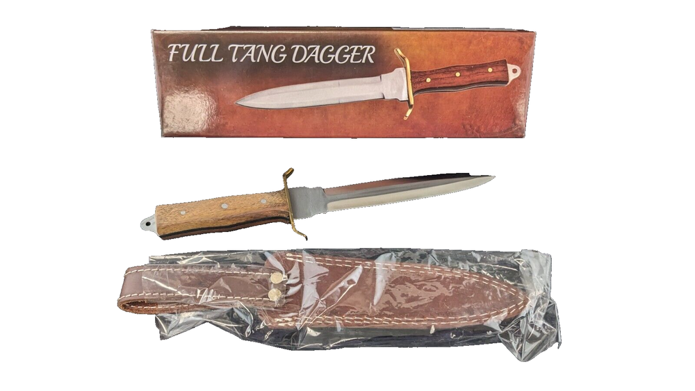 Full Tang Medieval Double Edge Dagger Sheath EUC