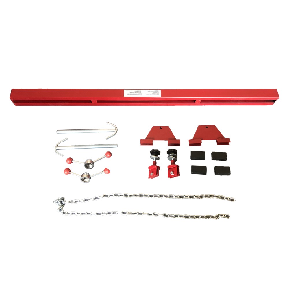 1100 Lb 59" Engine Support Bar Dual Hook Transverse Two Long Chains