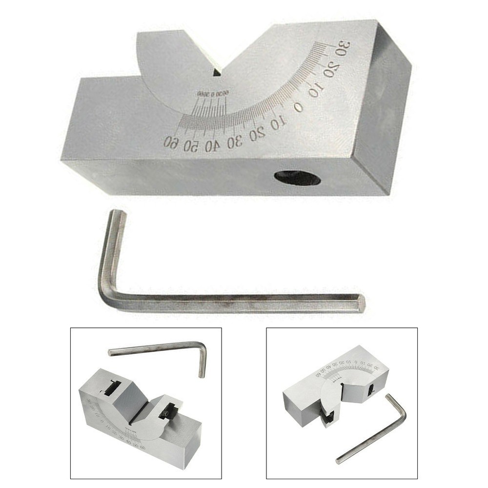 Adjustable Steel Angle Block Tool for Machining and Testing Workpieces
