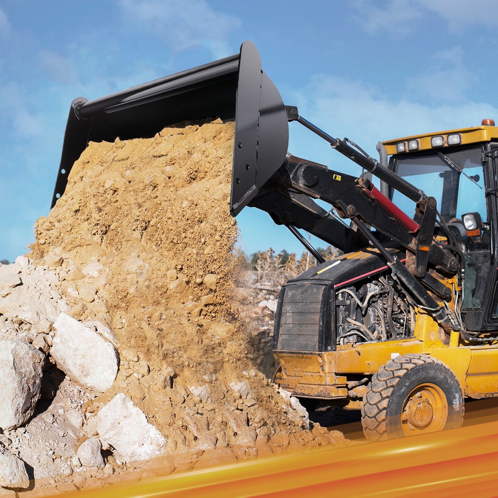 Plain Bucket 600mm Excavator Attachment with Double Hinge Pins Construction