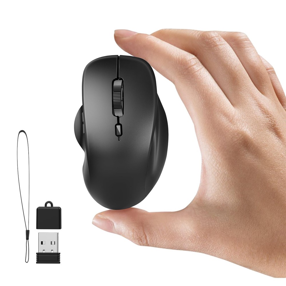 Mini Wireless Bluetooth Mouse for Travel Silent Rechargeable Computer Mouse f
