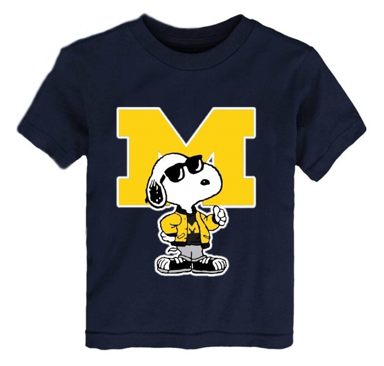 MICHIGAN WOLVERINES SNOOPY TODDLER TEE VARIOUS SIZES AVAILABLE
