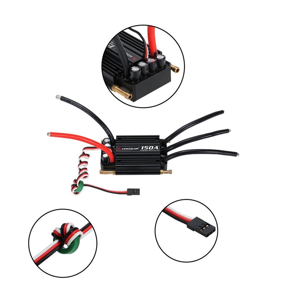 Goolsky Flycolor Waterproof 150A Brushless ESC Electronic Speed Controller wi...