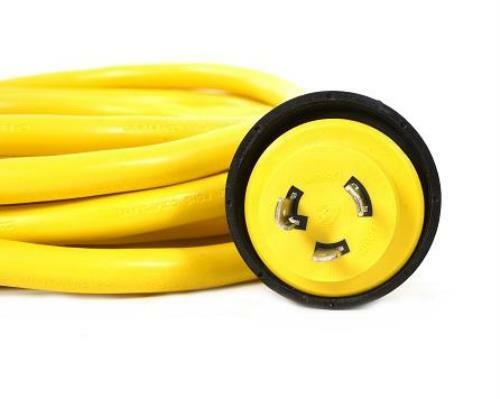 Amp Up Marine Cords 30A 125V Marine Shore Power Boat Cord Cable 50' Yellow 21315