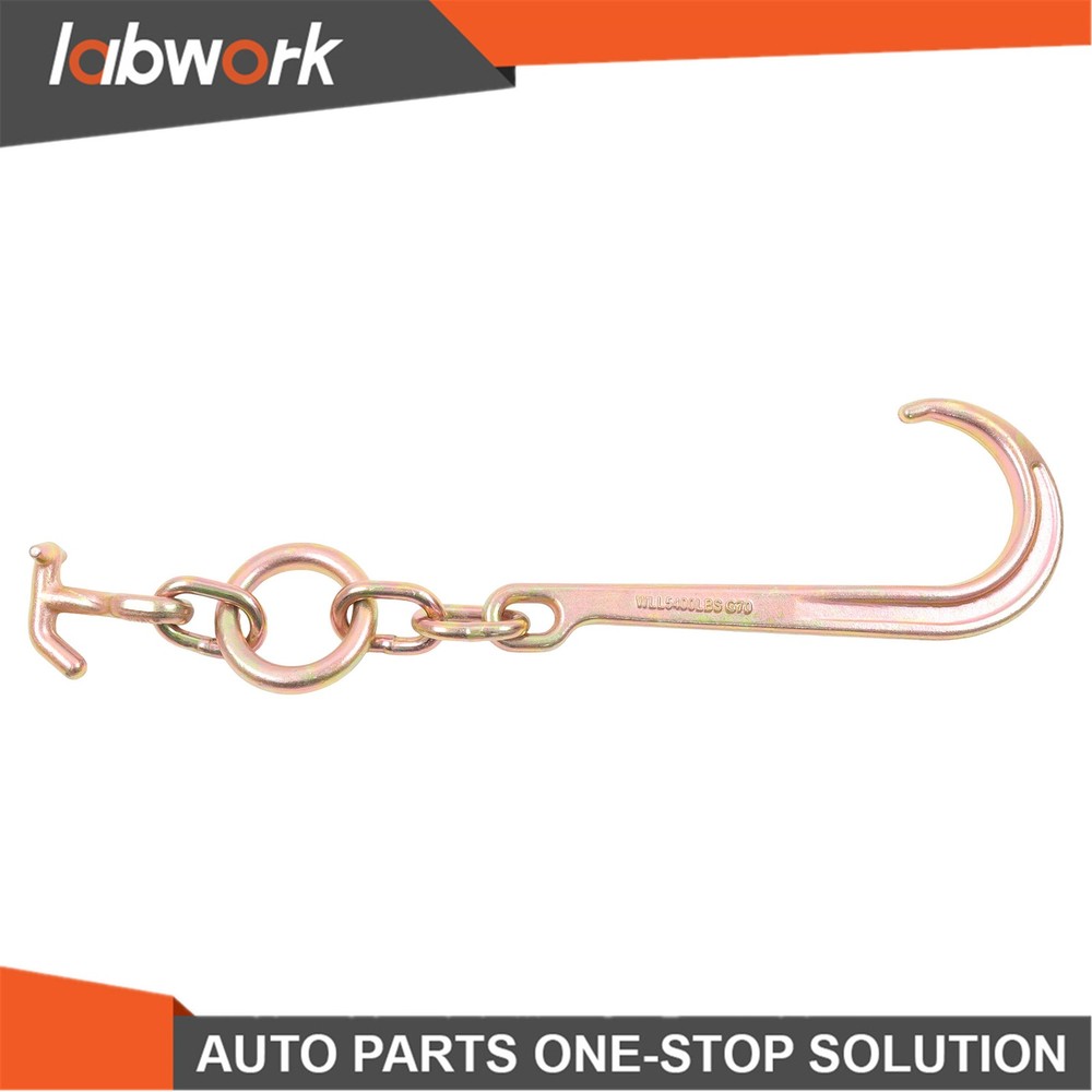 Labwork 2 Pack 15" J Hooks with TJ Hook G70 5400Lbs WLL Roll Back Clevis