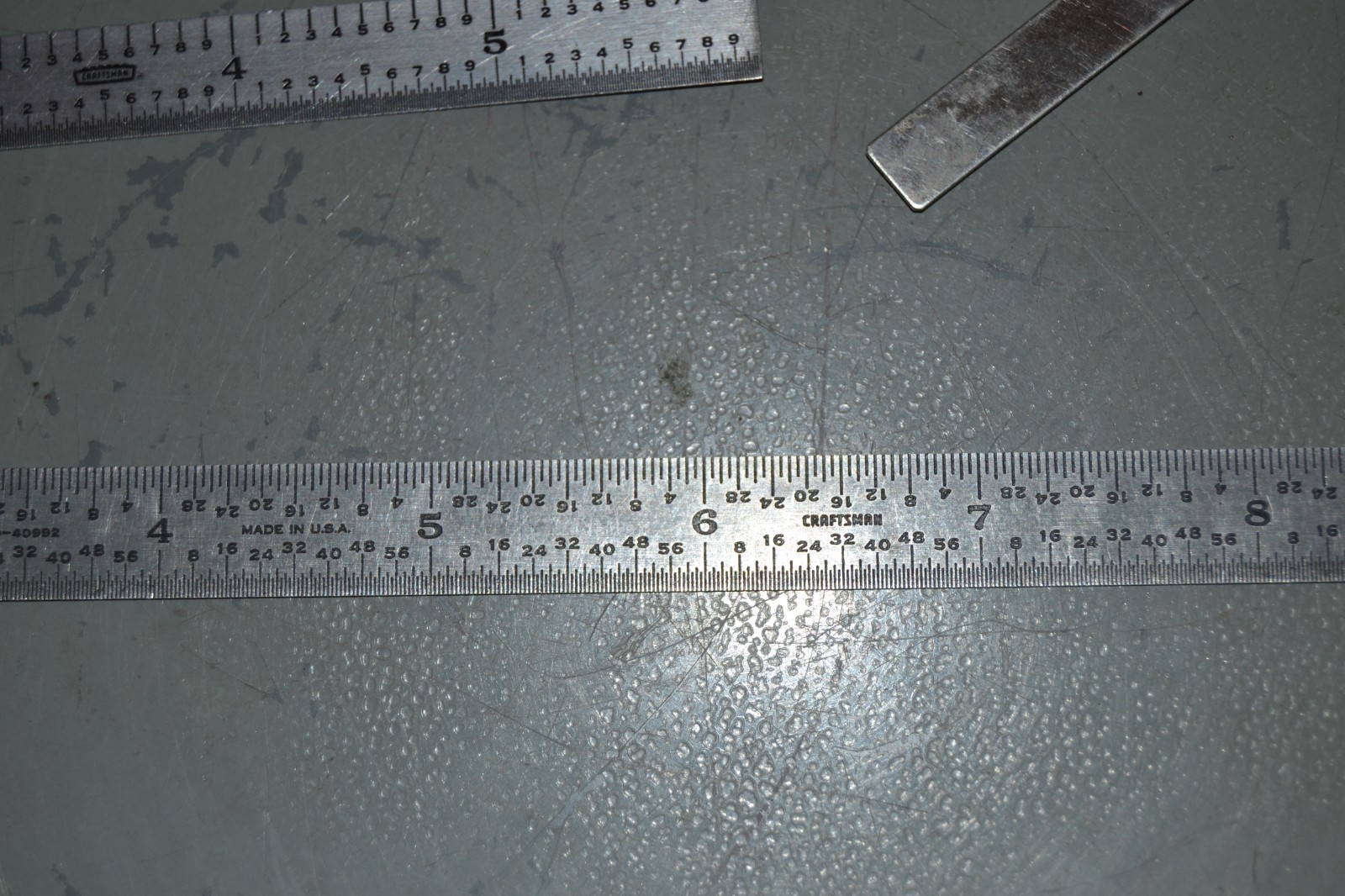 (4) CRAFTSMAN LOT 12" & 6" RULE, PROTRACTOR, ANGLES 60 DEGREE THREAD CENTER GAGE