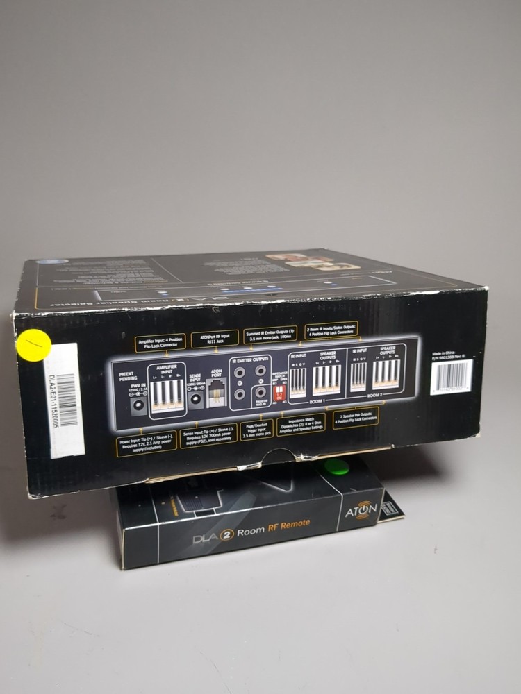 ATON DLA2 Multi-Zone 2-Room Speaker Selector RF Remote 200ft Open Box