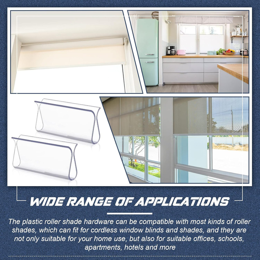 4 Pieces Window Shade for Roller Pull down Roller Shades Handle Blinds for Windo