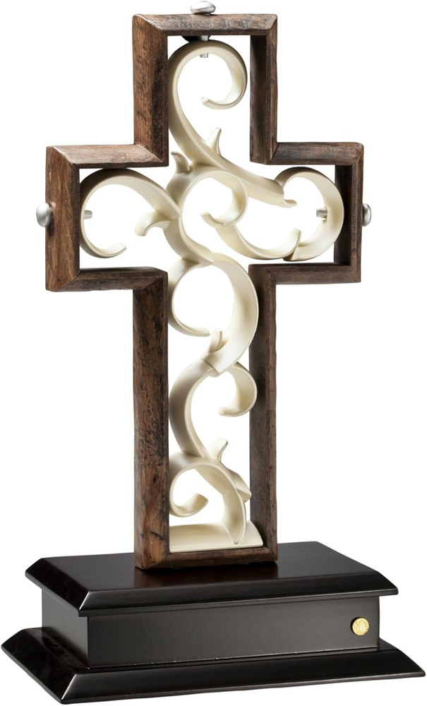 Unity Cross® Hand-Scraped Beech Wood; Unity Candle Unity Sand Elegant Rustic Alt