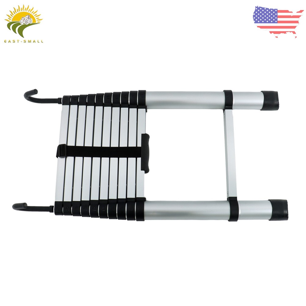 10.5 FT Multi Purpose Telescoping Ladder Folding Extension Step Ladder with Hook