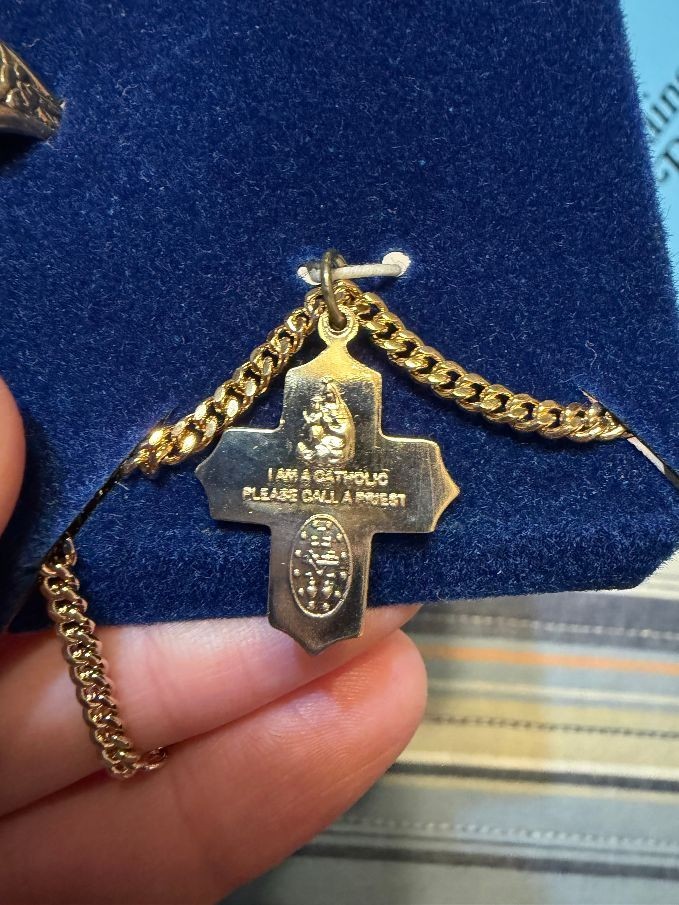 First Communion Medal and Ring Set New in Box