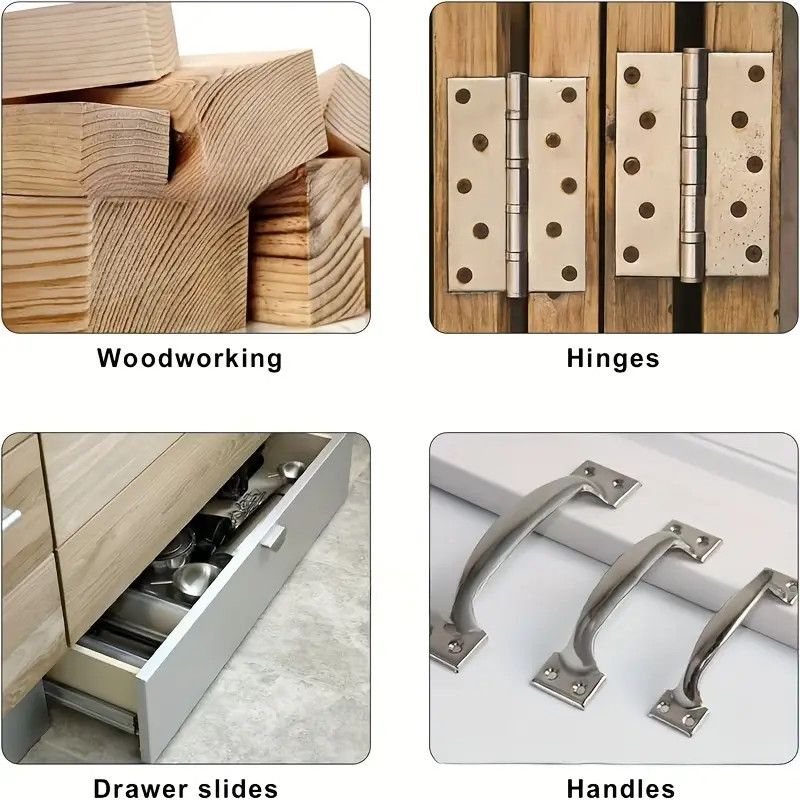 Self Centering Hinge Hardware Drill Bit Set 3 Pcs Pilot Hole Guides Door Window