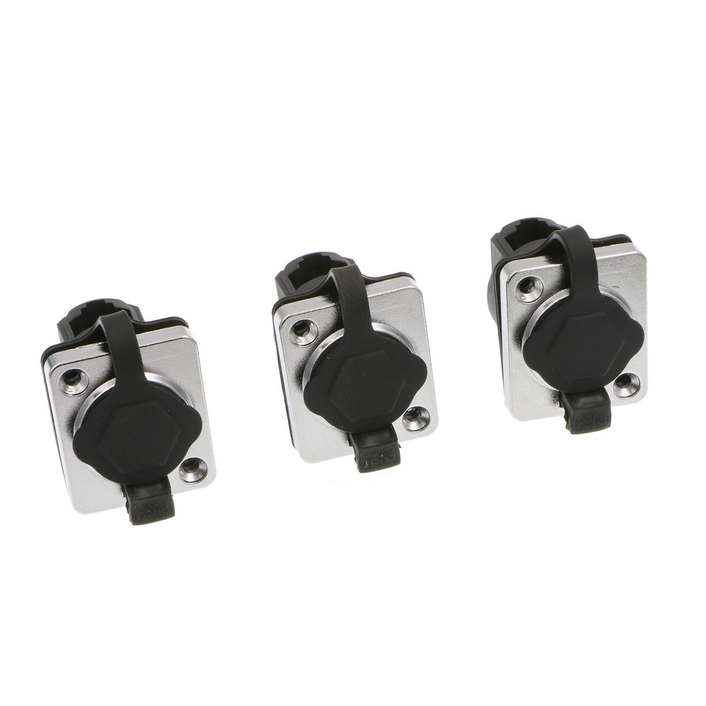 90 Degree RJ45 Interface Waterproof sockets Connector IP65 Ethernet Panel Mount